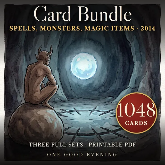 DnD 5e Card Bundle — 2014 rules