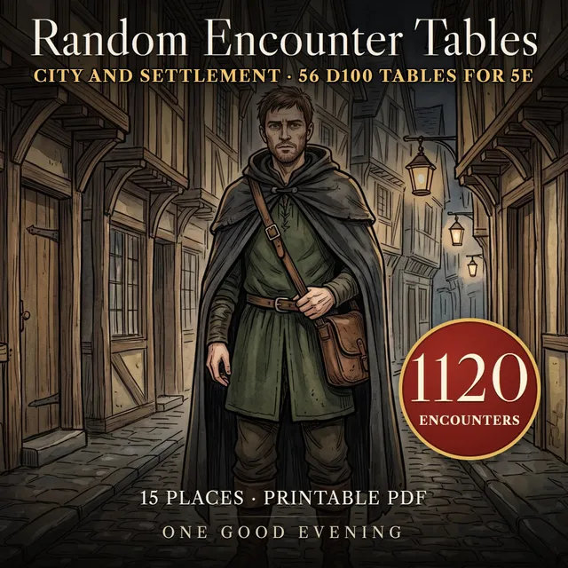 DnD 5e Encounter Tables — City