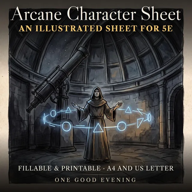 DnD Character Sheet 5e Arcane