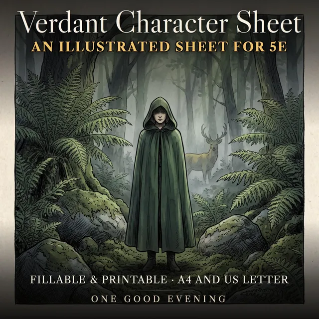 DnD Character Sheet 5e Verdant