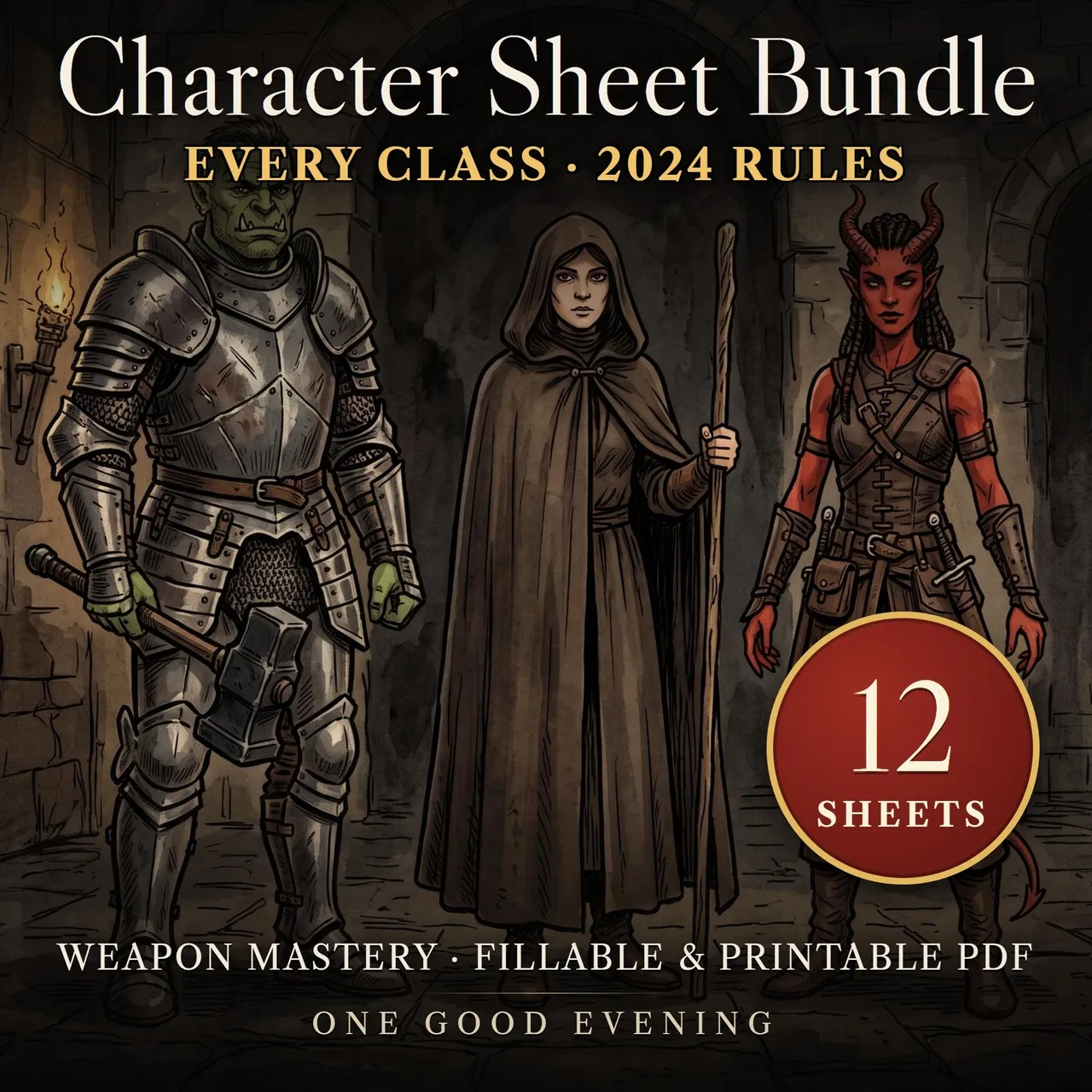 DnD Character Sheet Bundle 2024