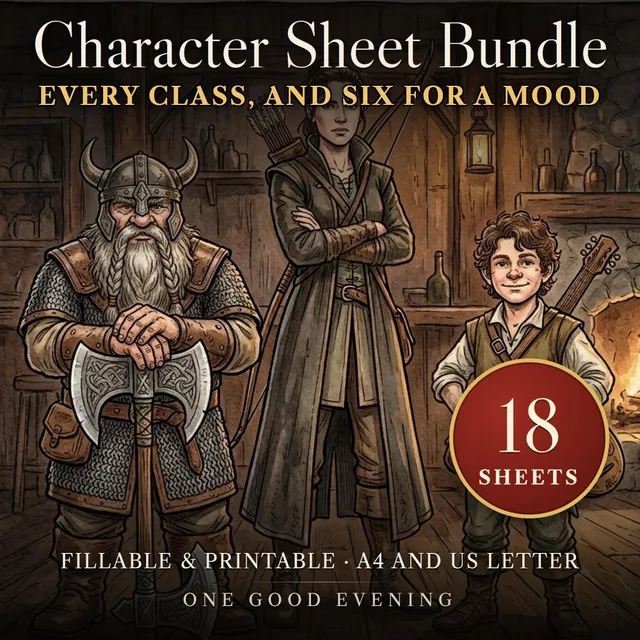 DnD Character Sheet Bundle 5e
