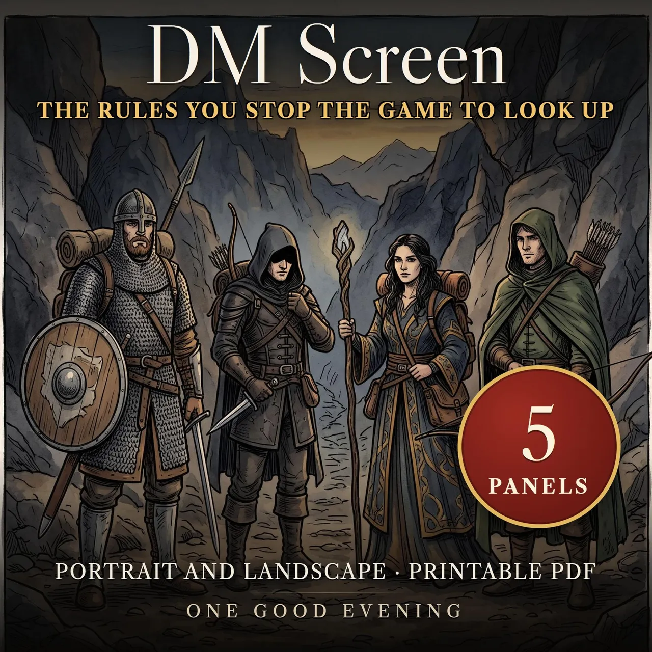 DnD Dungeon Master Screen 5e
