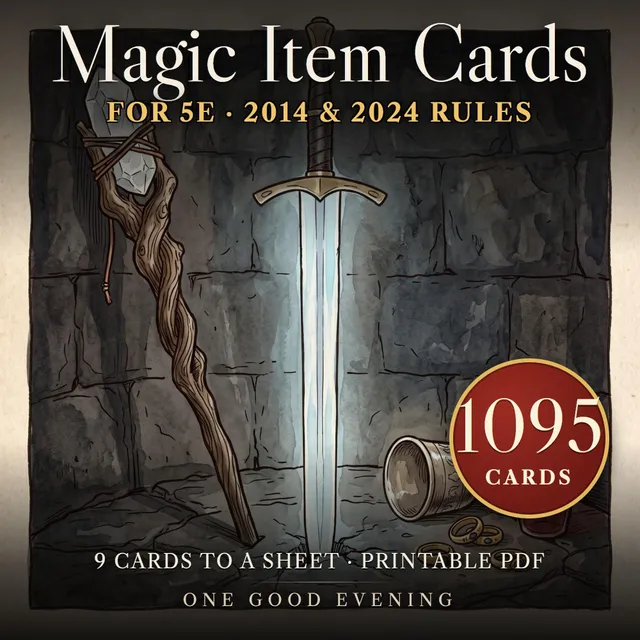 DnD Magic Item Cards 5e