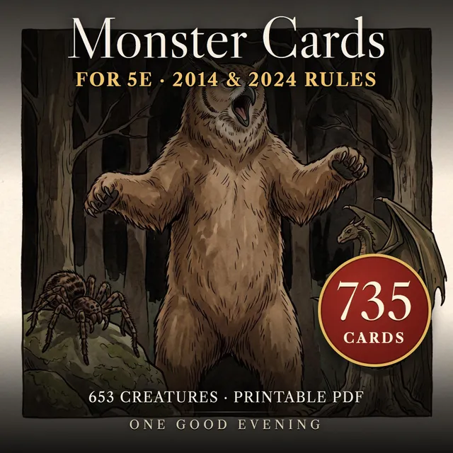 DnD Monster Cards 5e