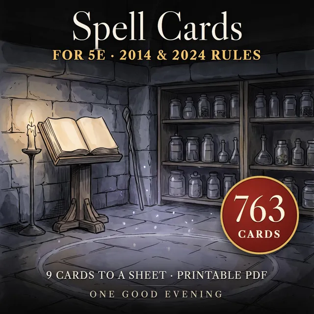 DnD Spell Cards 5e