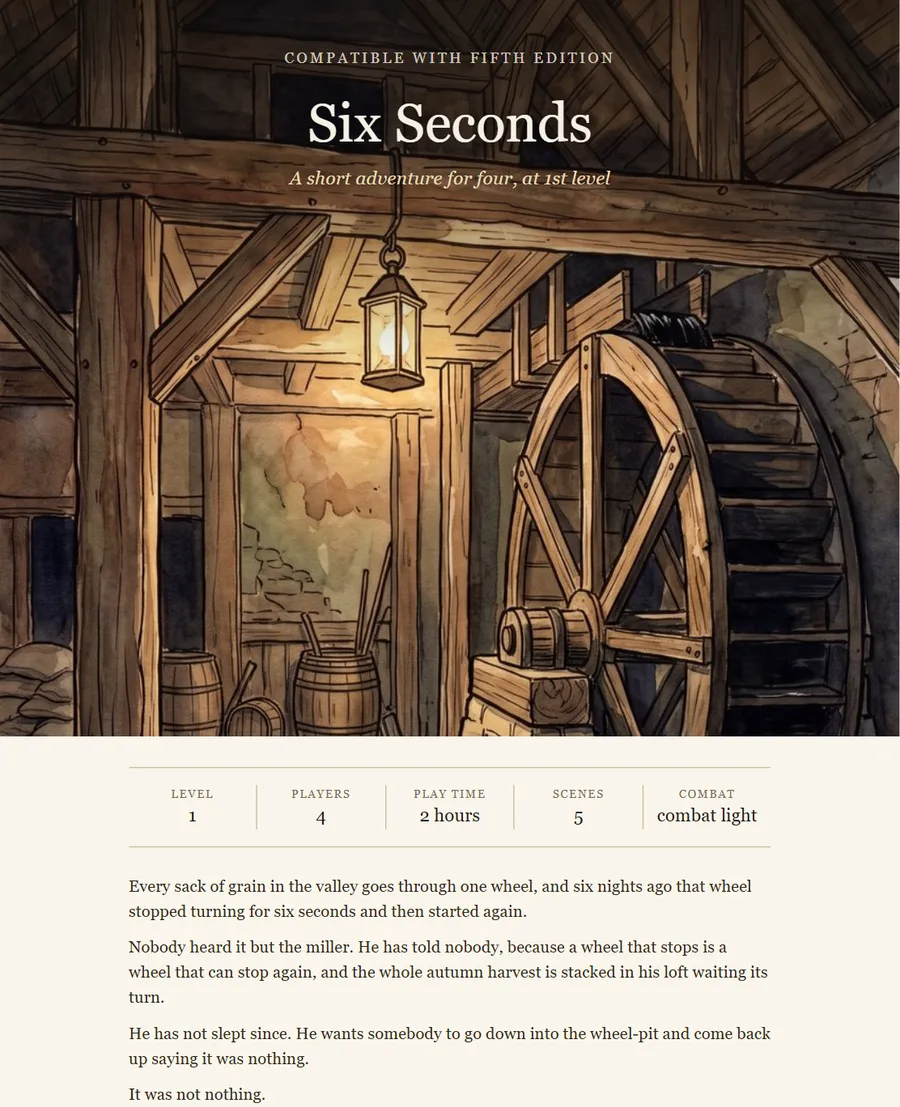 Six Seconds: free printable page 1