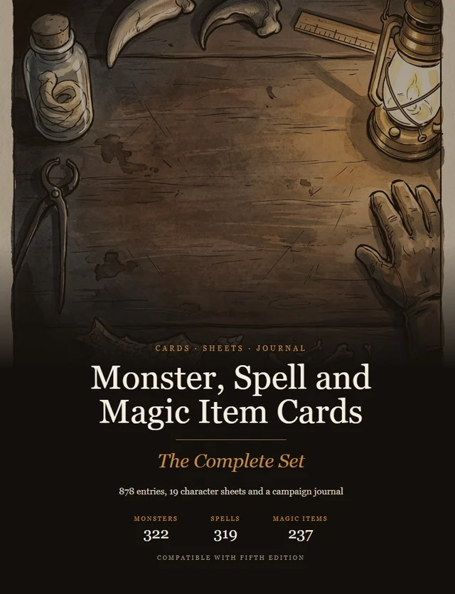 Monster, Spell and Magic Item Cards: The Complete Set